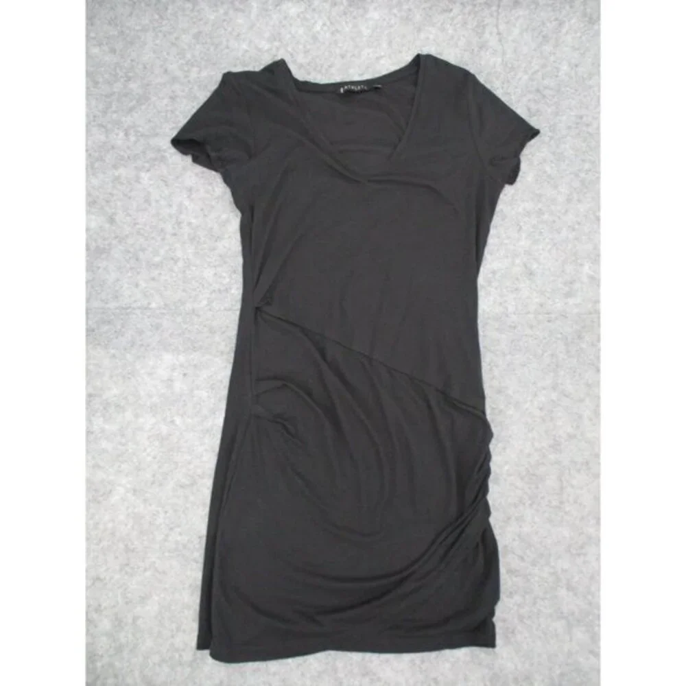 Athleta Womens Dress Small Faux Wrap Nectar Short V Neck Stretchy Ladies Knit